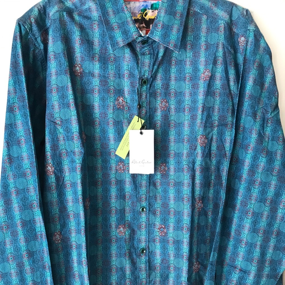 Men’s button down casual shirt by Robert Graham